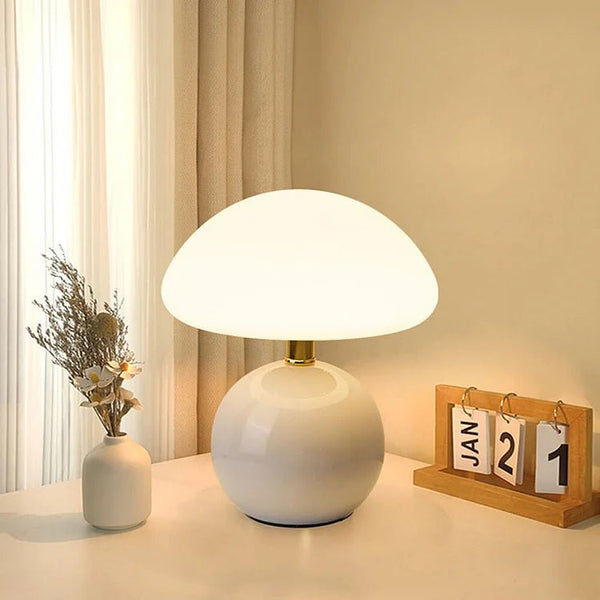 Französisch Creme Pilz Lampe-Leuchtezauber
