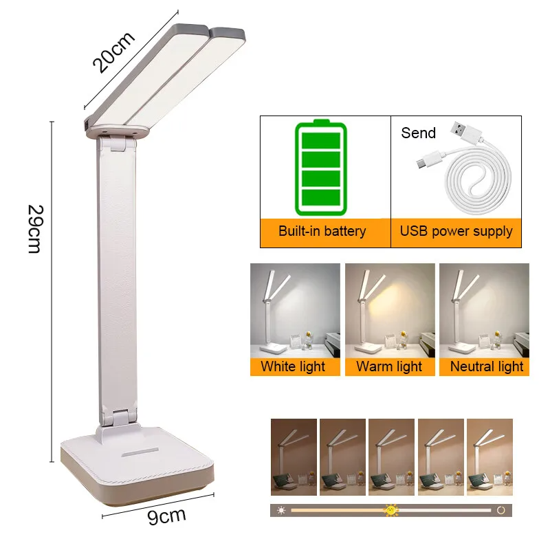 LumoFlex – Wiederaufladbare Faltbare LED-Schreibtischlampe mit Touch-Steuerung & Augenschutz-Leuchtezauber