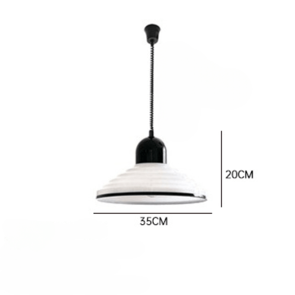 Französische Wind-Hängelampe aus cremefarbenem Glas-Leuchtezauber