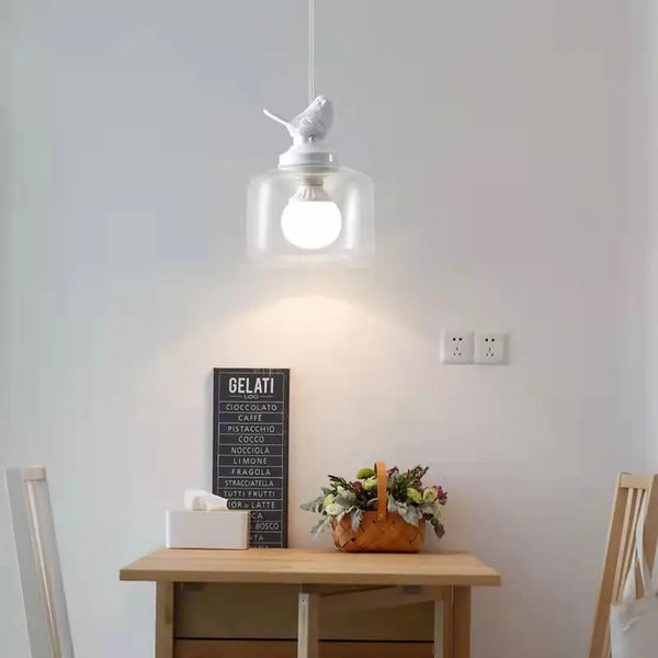 Vogel-Hängelampe für das Wohnzimmer-Leuchtezauber