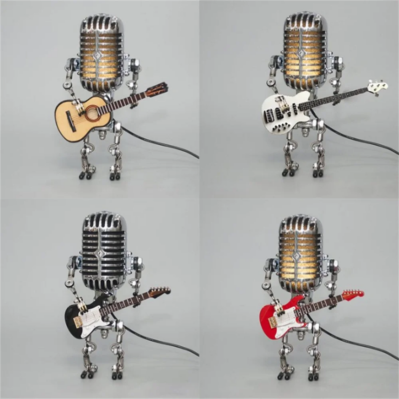 Guitarlamp - Lampe Roboter mit Gitarre-Leuchtezauber