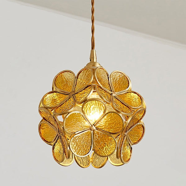 Hängelampe aus Glas in Form einer Blume-Leuchtezauber