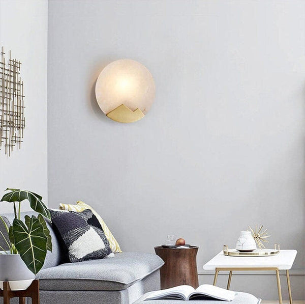 Skandinavische minimalistische Marmor-Wandlampe-Leuchtezauber