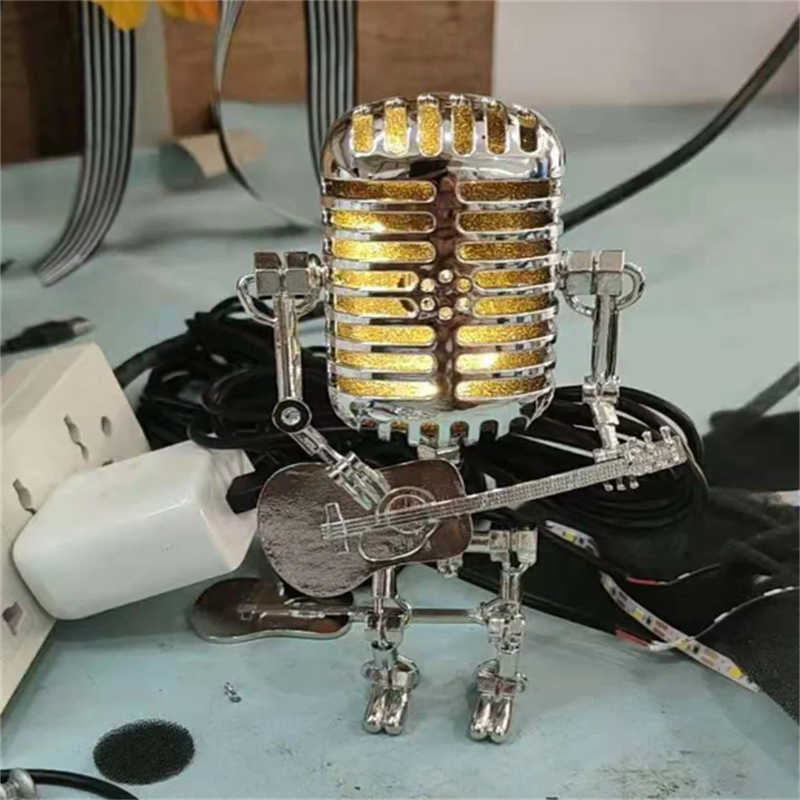 Guitarlamp - Lampe Roboter mit Gitarre-Leuchtezauber