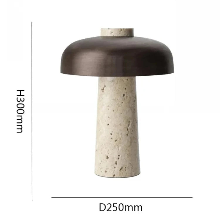Natural Travertine Tischlampe-Leuchtezauber