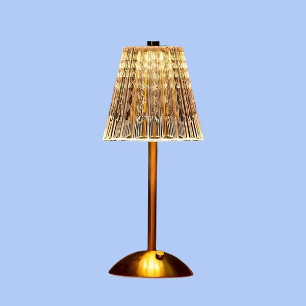 Kabellose Kristall-Metall-Tischlampe-Leuchtezauber
