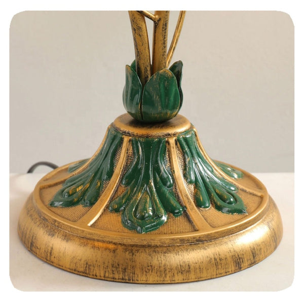 Französische Glasblumen Tischlampe-Leuchtezauber