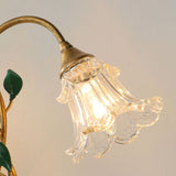 Französische Glasblumen Tischlampe-Leuchtezauber