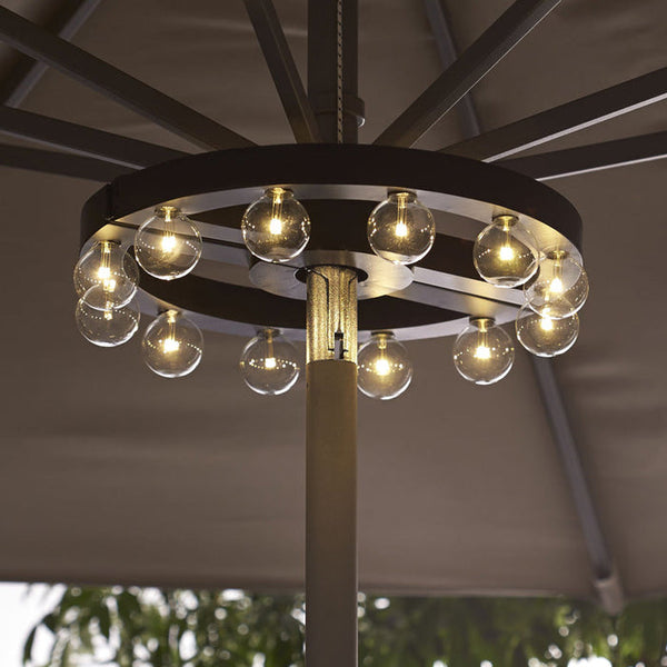 Glanzschirm| Elegante und vielseitige Sonnenschirmlampe-Leuchtezauber