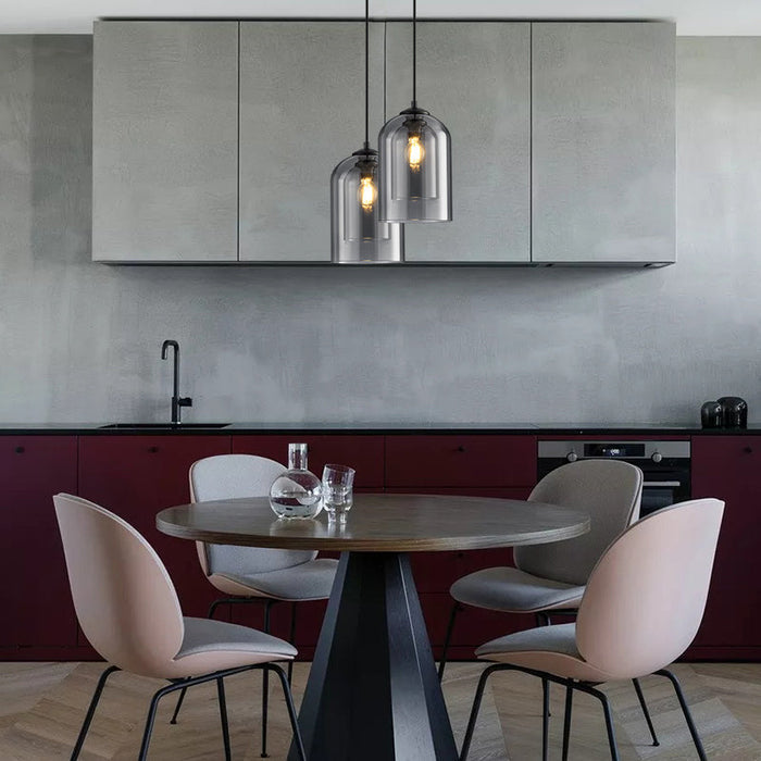 Mica Mid-Century Hängelampen mit Doppelglas-Leuchtezauber