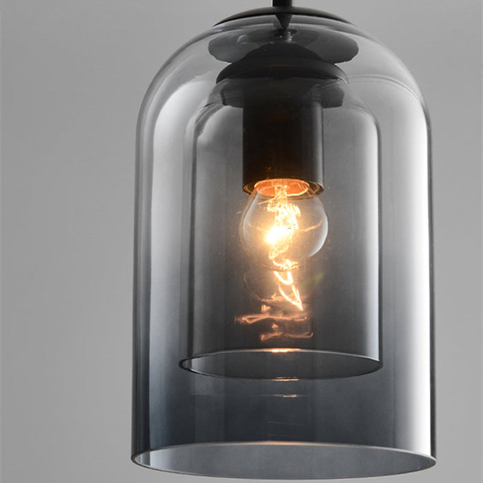 Mica Mid-Century Hängelampen mit Doppelglas-Leuchtezauber