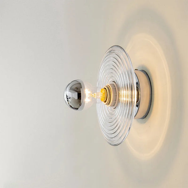 Vintage LED-Wandleuchte aus Glas-Leuchtezauber