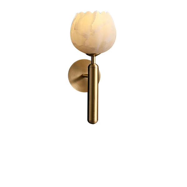 Marmorwandlampe in Form einer Rose-Leuchtezauber