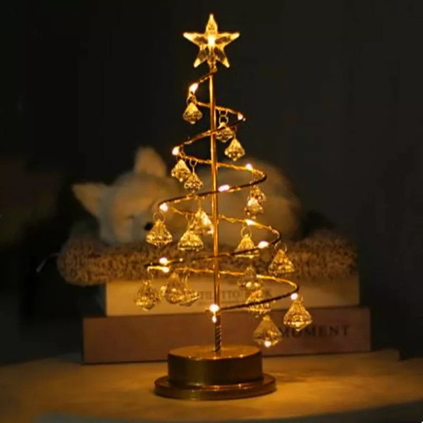 Kristall-Tischlampe in Form eines bezaubernden Weihnachtsbaums-Leuchtezauber