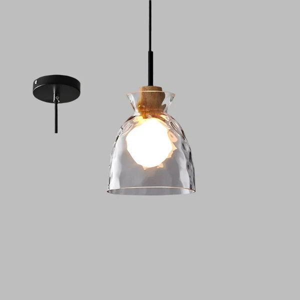 Minimalistische Art Ripple Glas-Hängelampe-Leuchtezauber