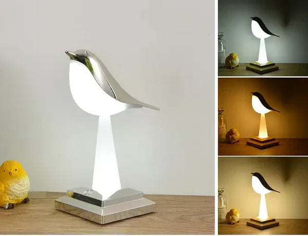 Exklusive Tischlampe in Form eines Vogels-Leuchtezauber