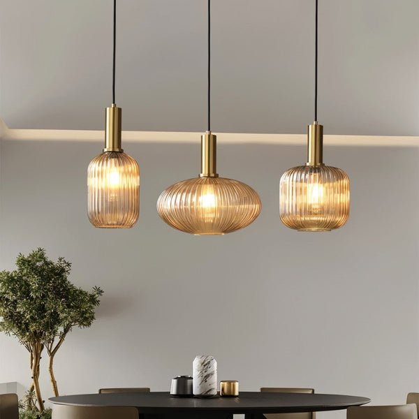 Mayka Glas-LED-Hängelampe-Leuchtezauber